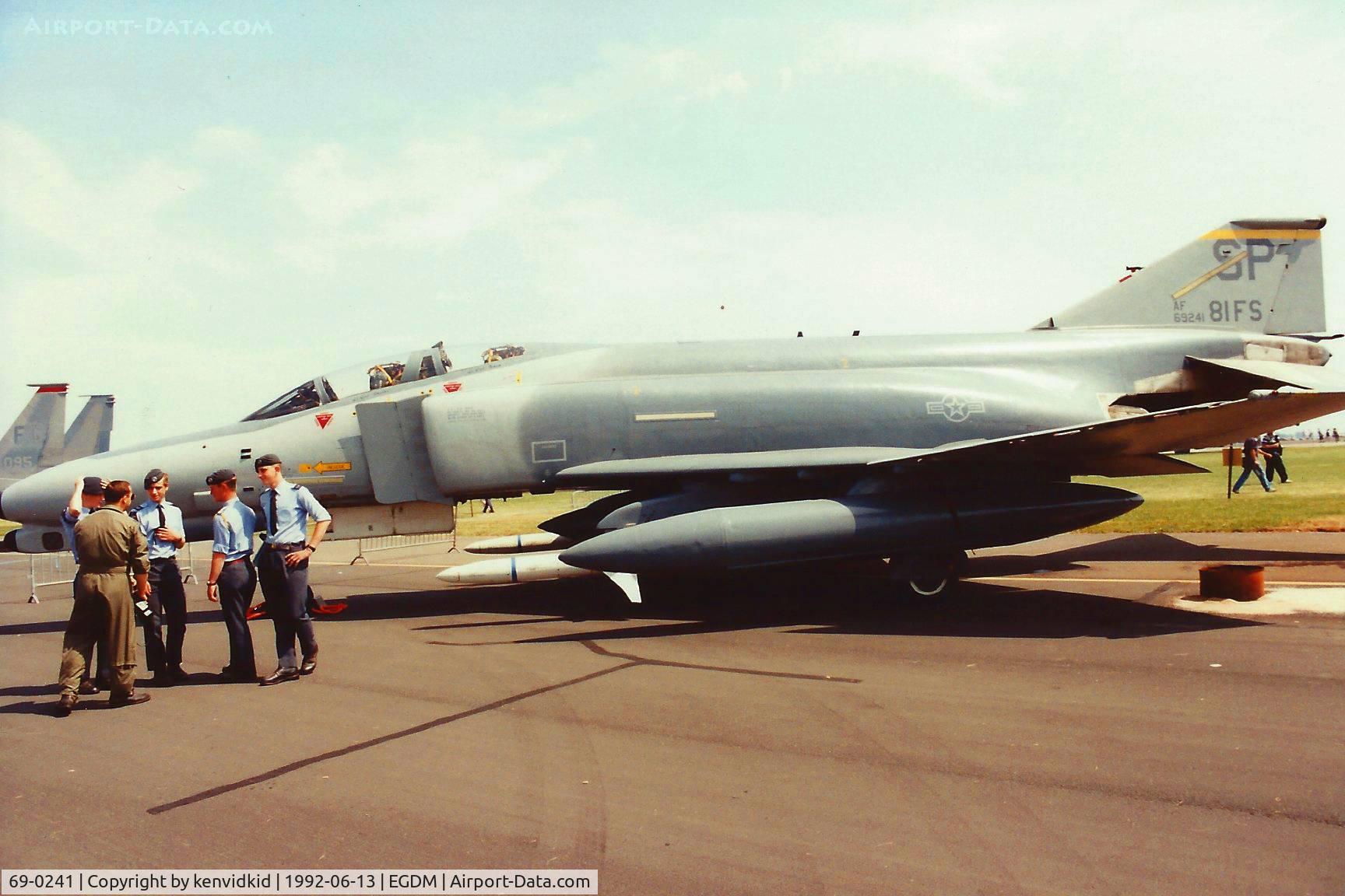 69-0241, 1969 McDonnell Douglas F-4G Phantom II C/N 3764, At Boscombe Down, scanned from print.