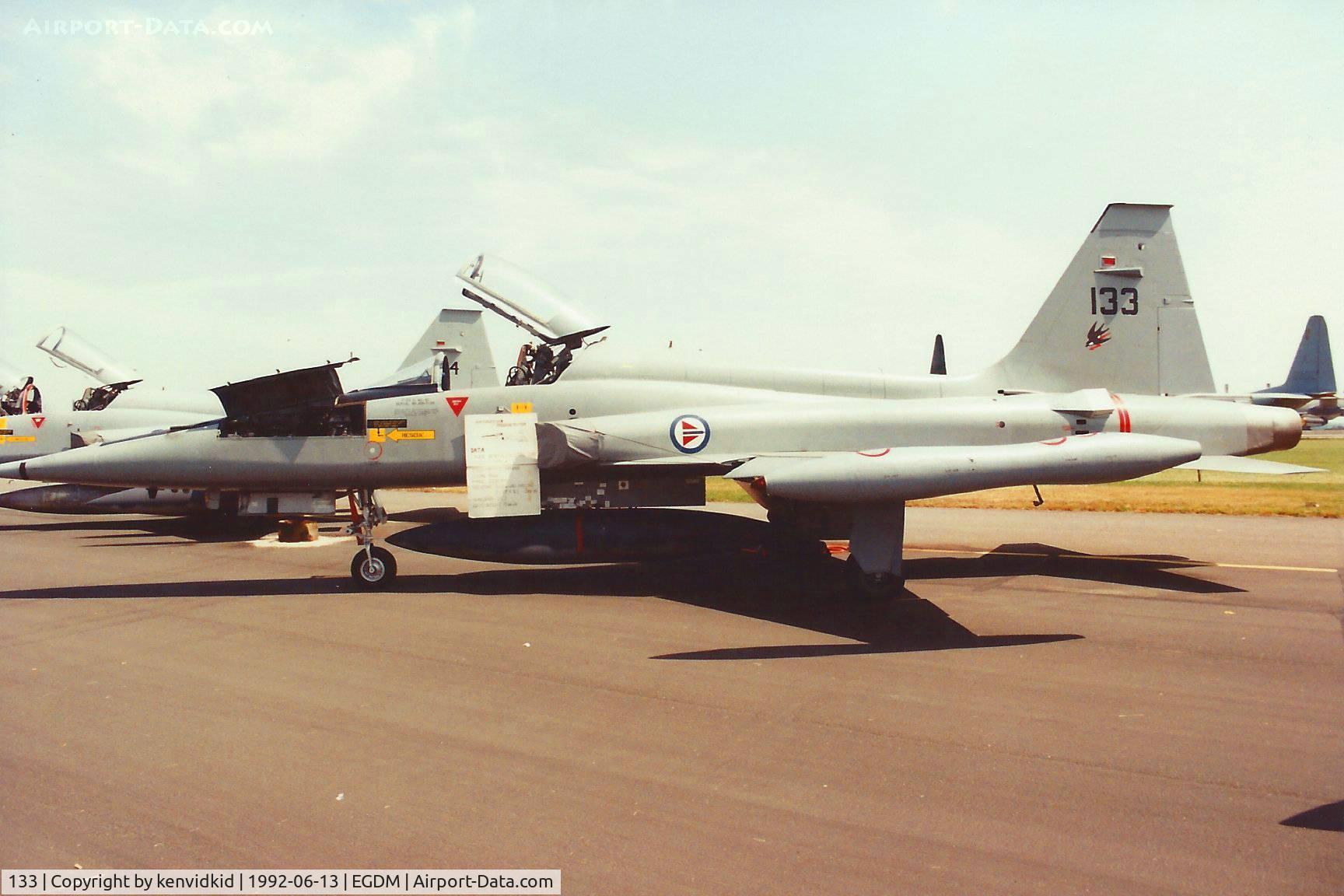 133, Northrop F-5A Freedom Fighter C/N N.7077, At Boscombe Down, scanned from print.