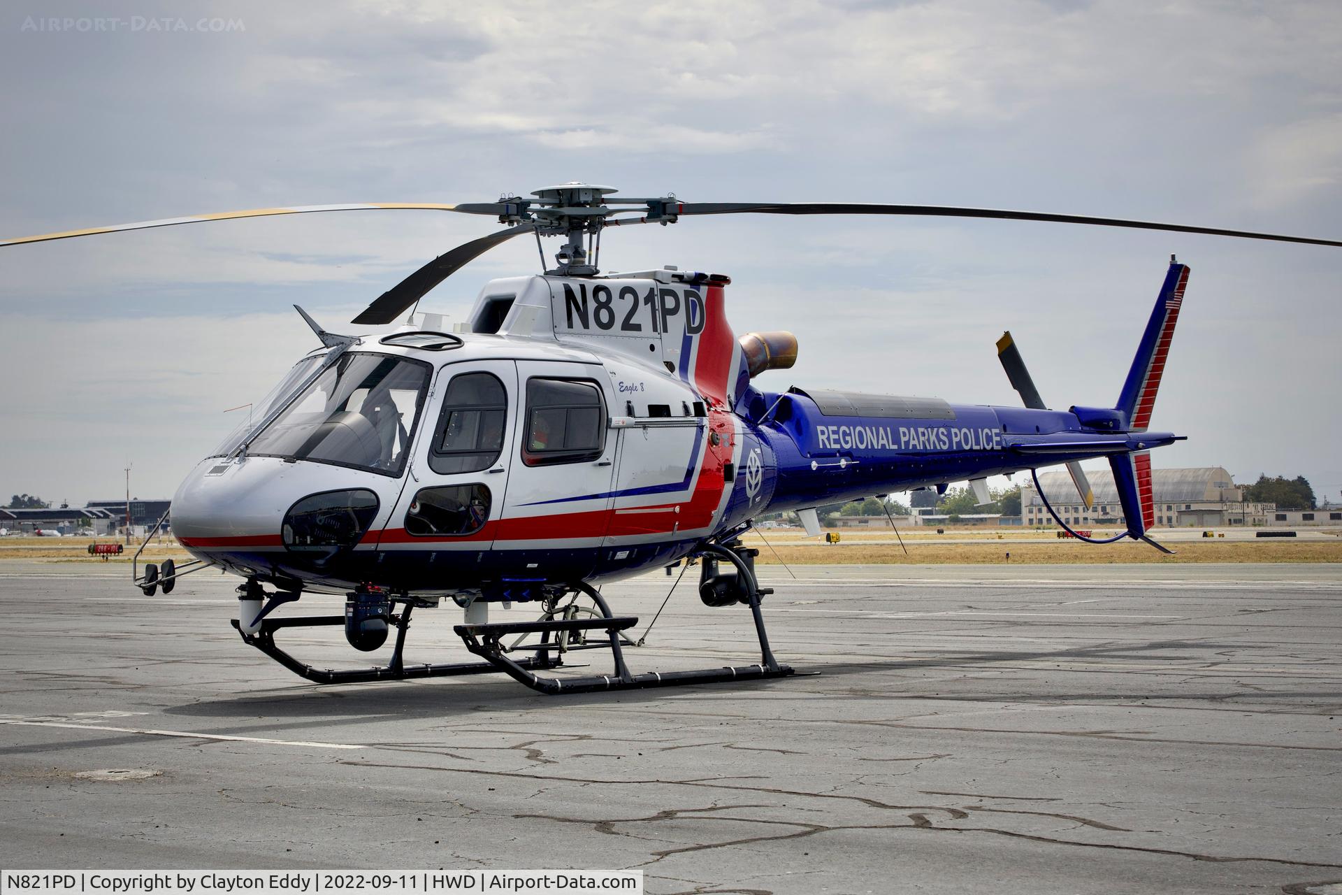N821PD, 2021 Airbus Helicopters AS-350B-3 Ecureuil C/N 8914, Hayward Airport open house in California 2022.