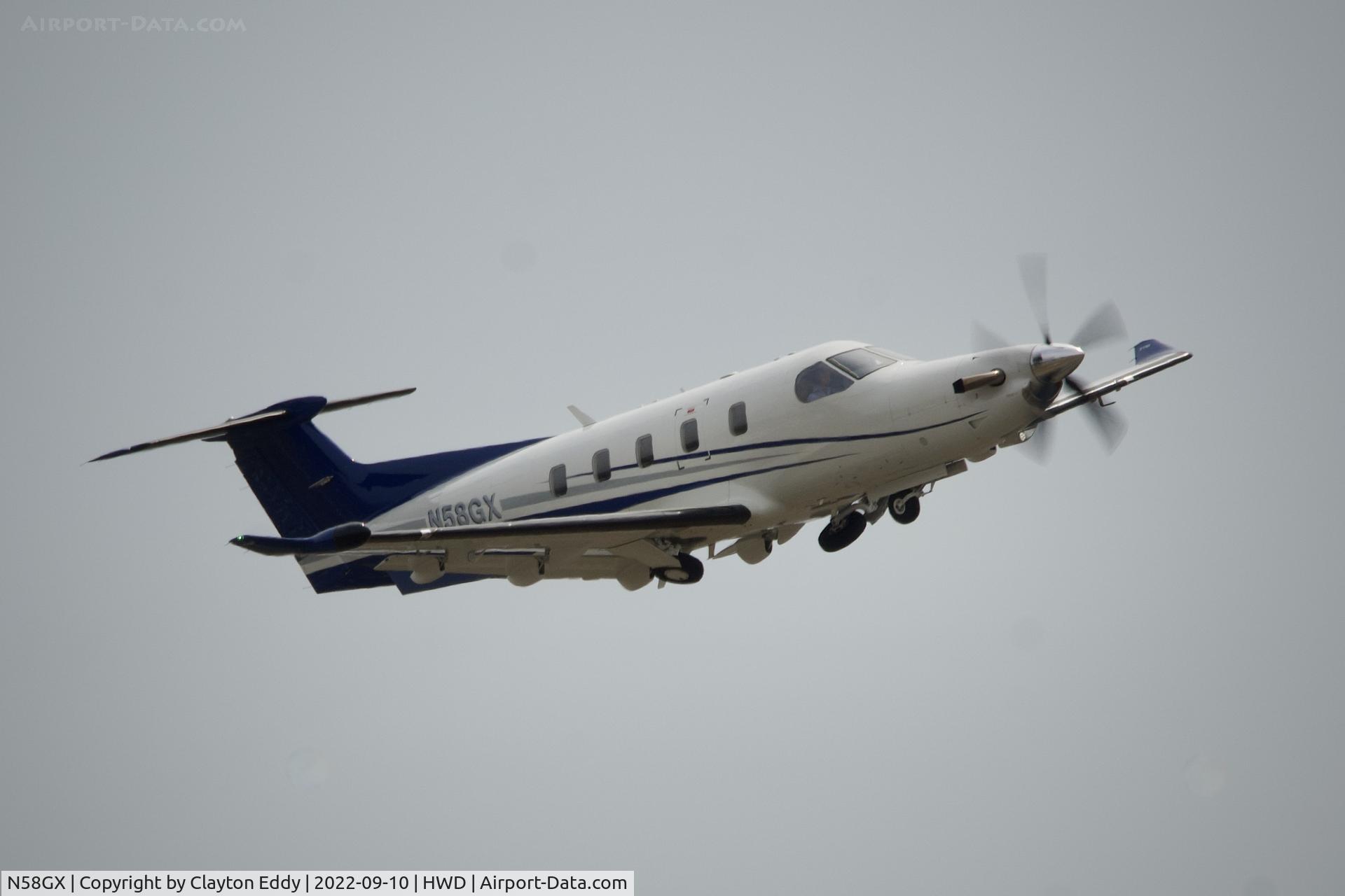 N58GX, 2021 Pilatus PC-12/47E C/N 2134, Hayward airport in California 2022.