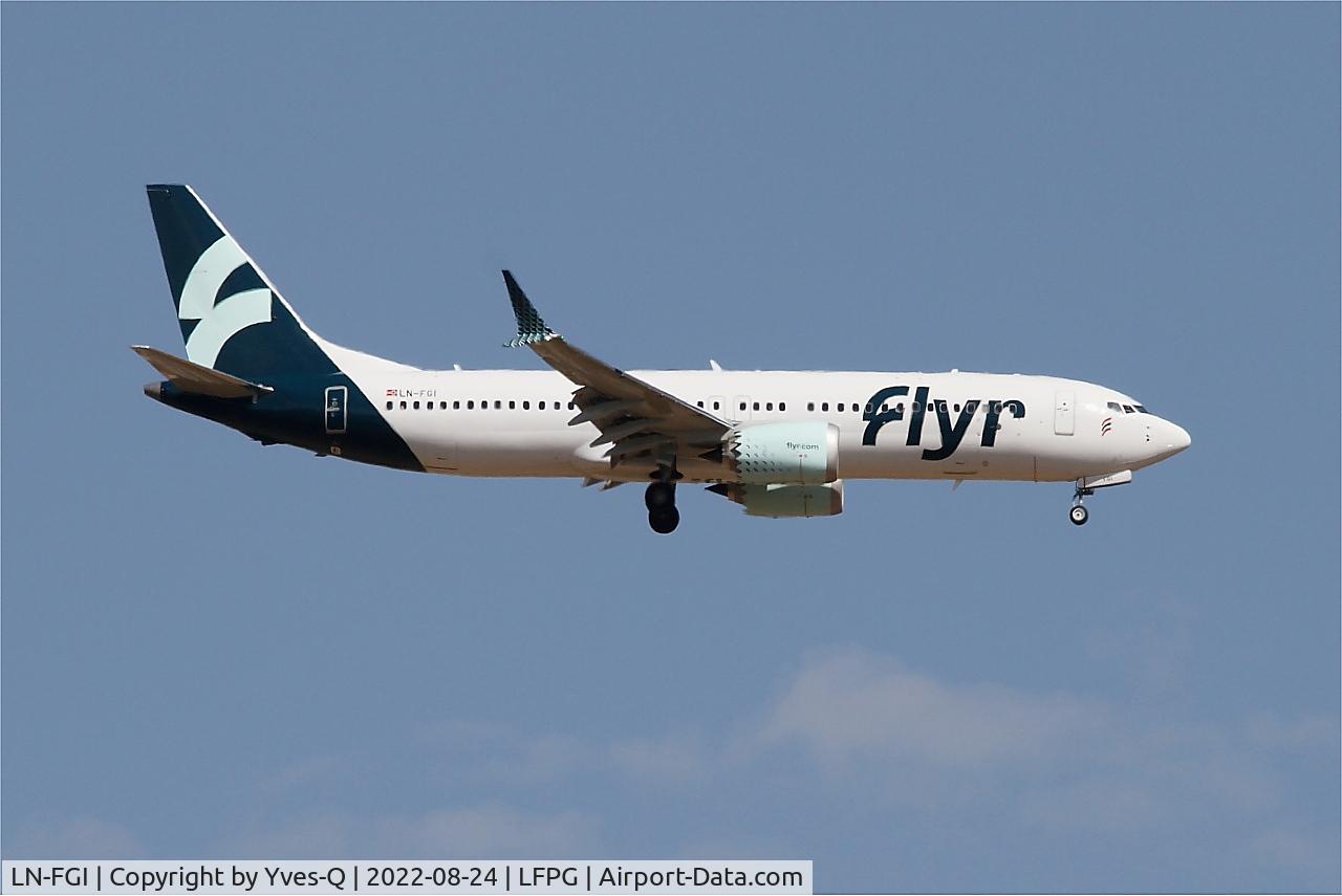 LN-FGI, 2022 Boeing 737-8 MAX C/N 65185, Boeing 737 MAX 8, On final rwy 09L, Roissy Charles De Gaulle airport (LFPG-CDG)