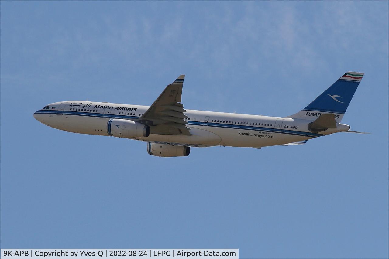 9K-APB, 2015 Airbus A330-243 C/N 1643, Airbus A330-243, Climbing rwy 08L, Roissy Charles De Gaulle airport (LFPG-CDG)