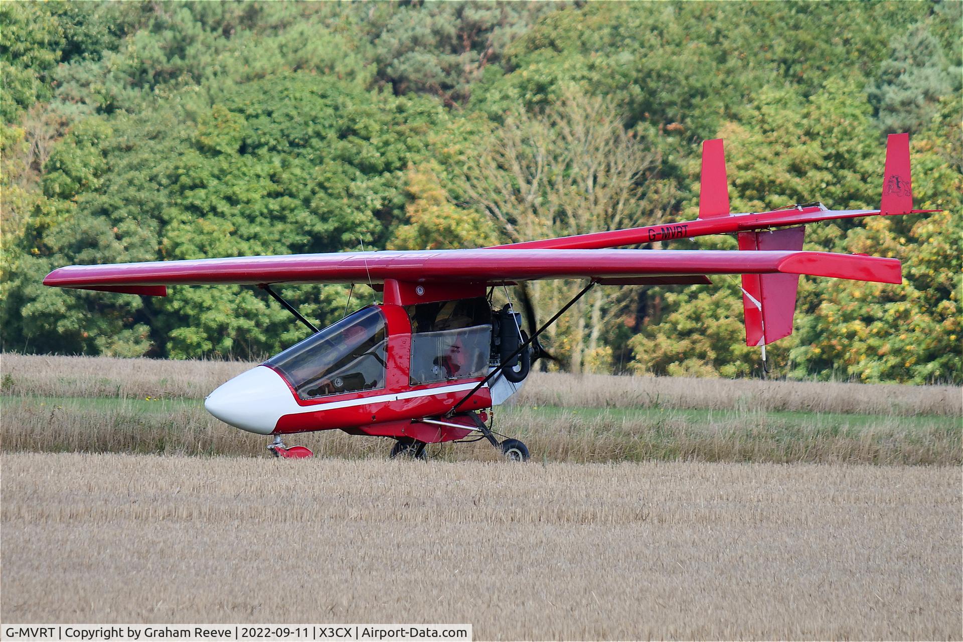 G-MVRT, 1989 CFM Shadow Series CD C/N 104, Departing from Northrepps.