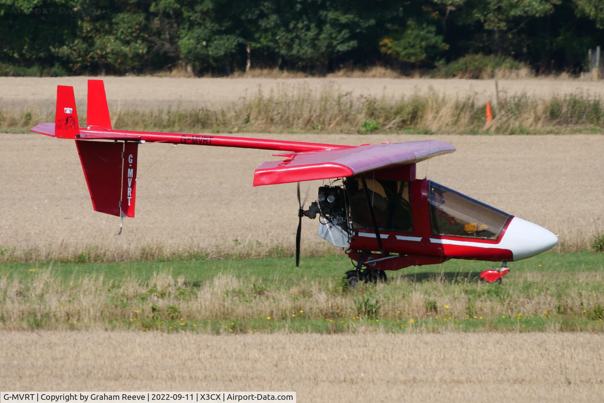 G-MVRT, 1989 CFM Shadow Series CD C/N 104, Departing from Northrepps.