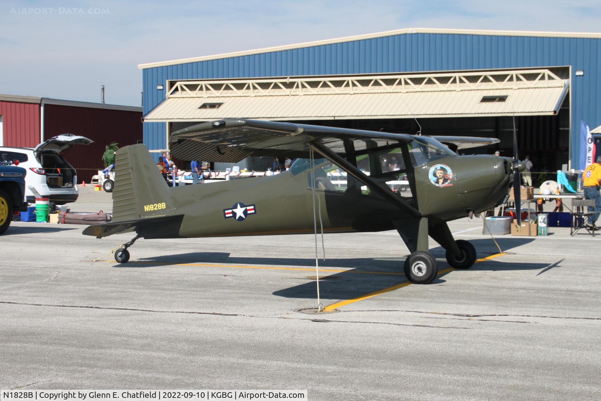 N1828B, 1948 Luscombe T-8F Silvaire C/N 6255, At the 2022 Stearman Fly-In
