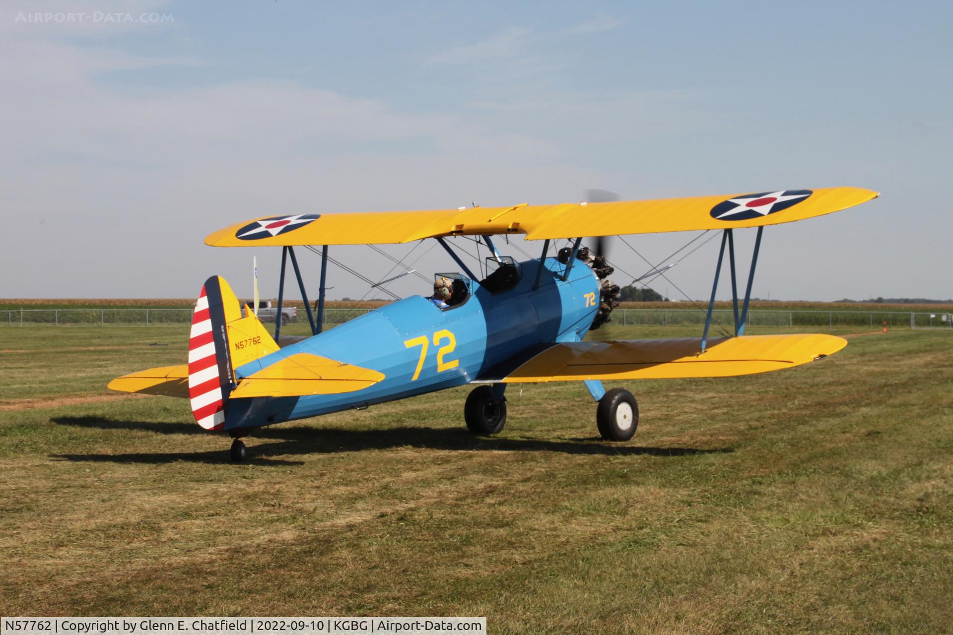 N57762, 1942 Boeing A75L3 C/N 75-2979, At the Stearman Fly-in