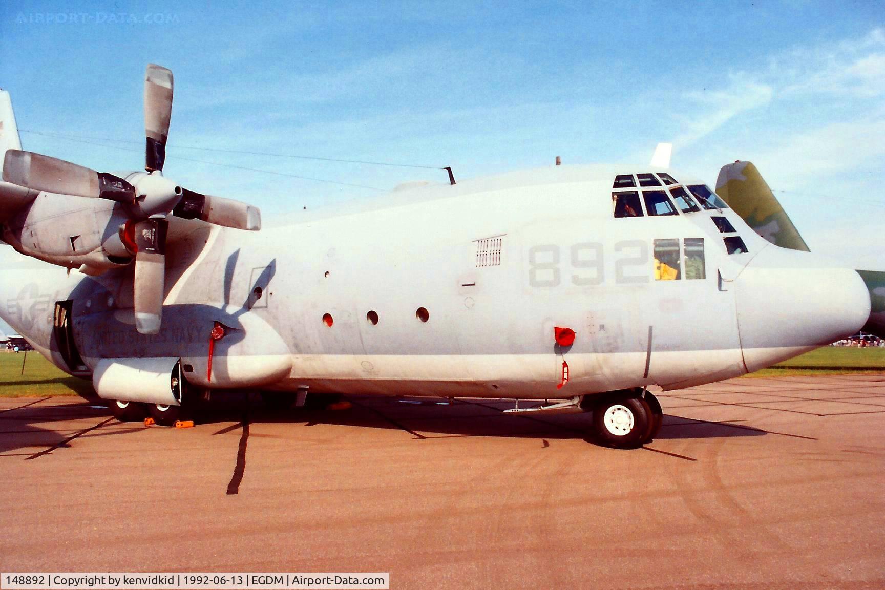 148892, 1961 Lockheed KC-130F Hercules C/N 282-3606, At Boscombe Down, scanned from print.