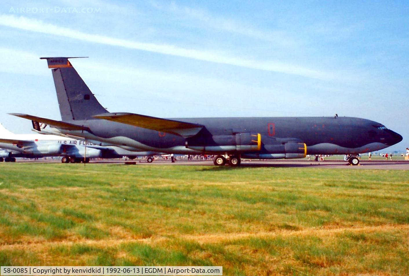 58-0085, 1958 Boeing KC-135E Stratotanker C/N 17830, At Boscombe Down, scanned from print.