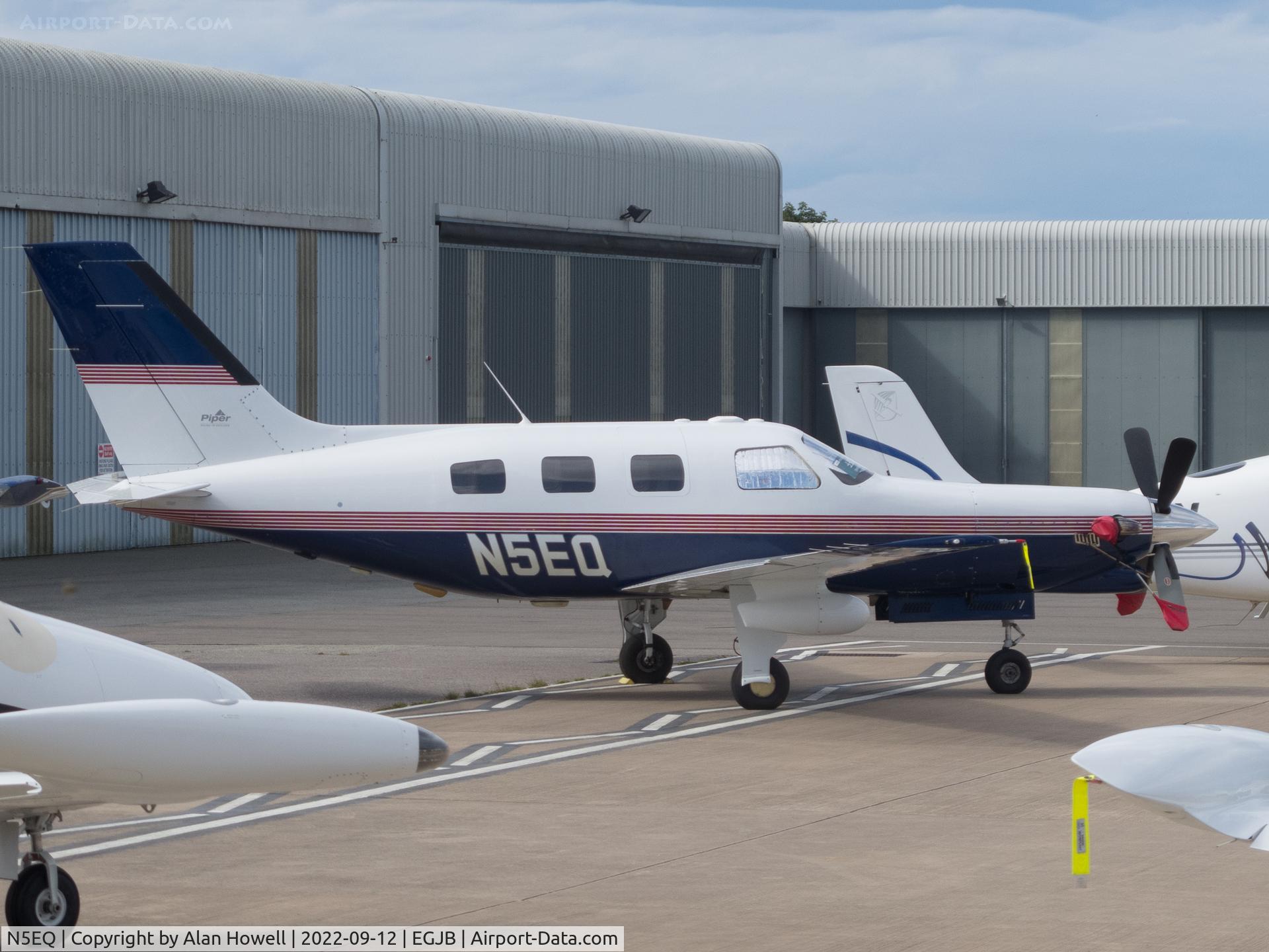 N5EQ, 1996 Piper PA-46-350P Malibu Mirage C/N 4636051, Parked on the west apron, Guernsey