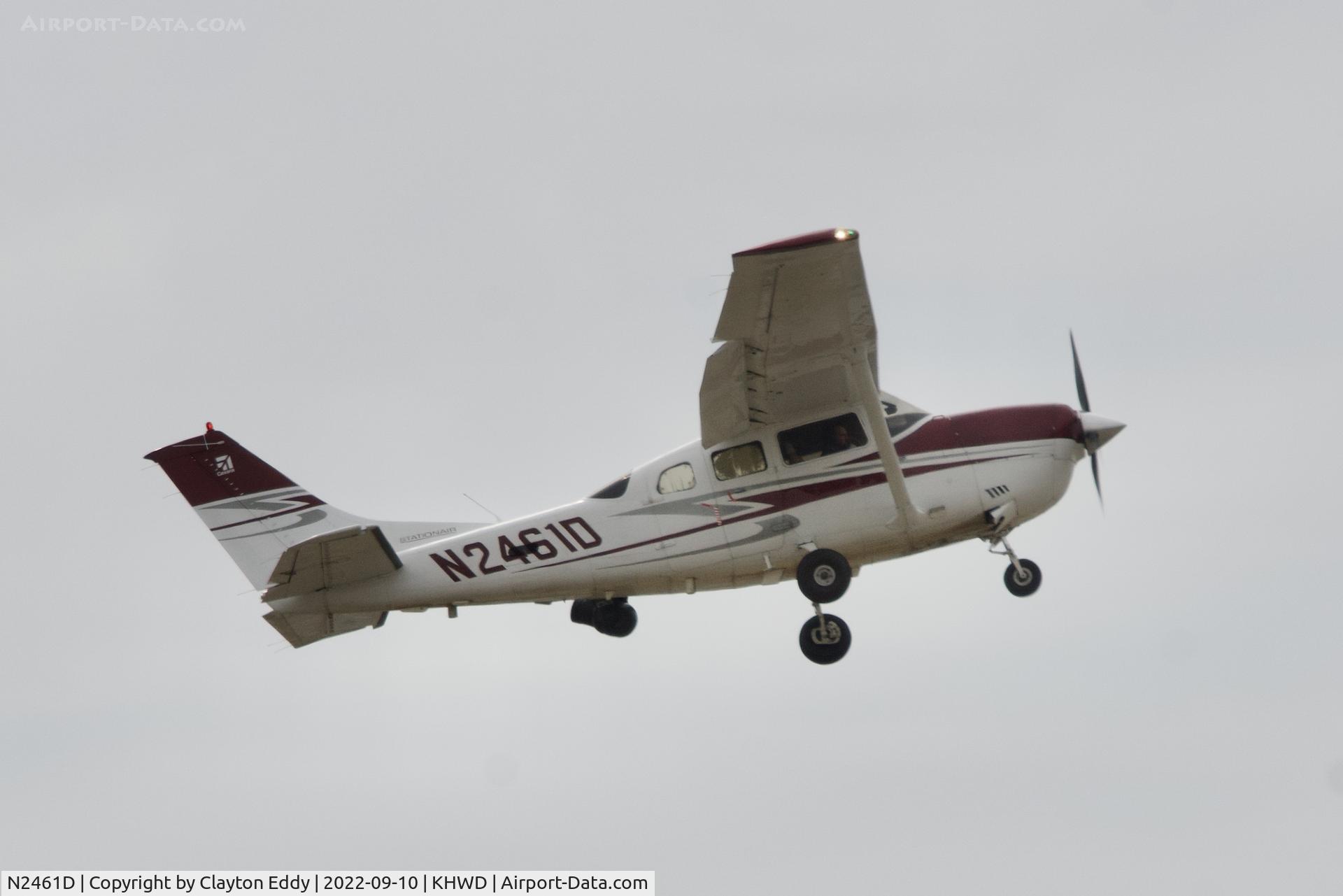N2461D, 2007 Cessna 206H Stationair C/N 20608295, Hayward airport in California 2022.
