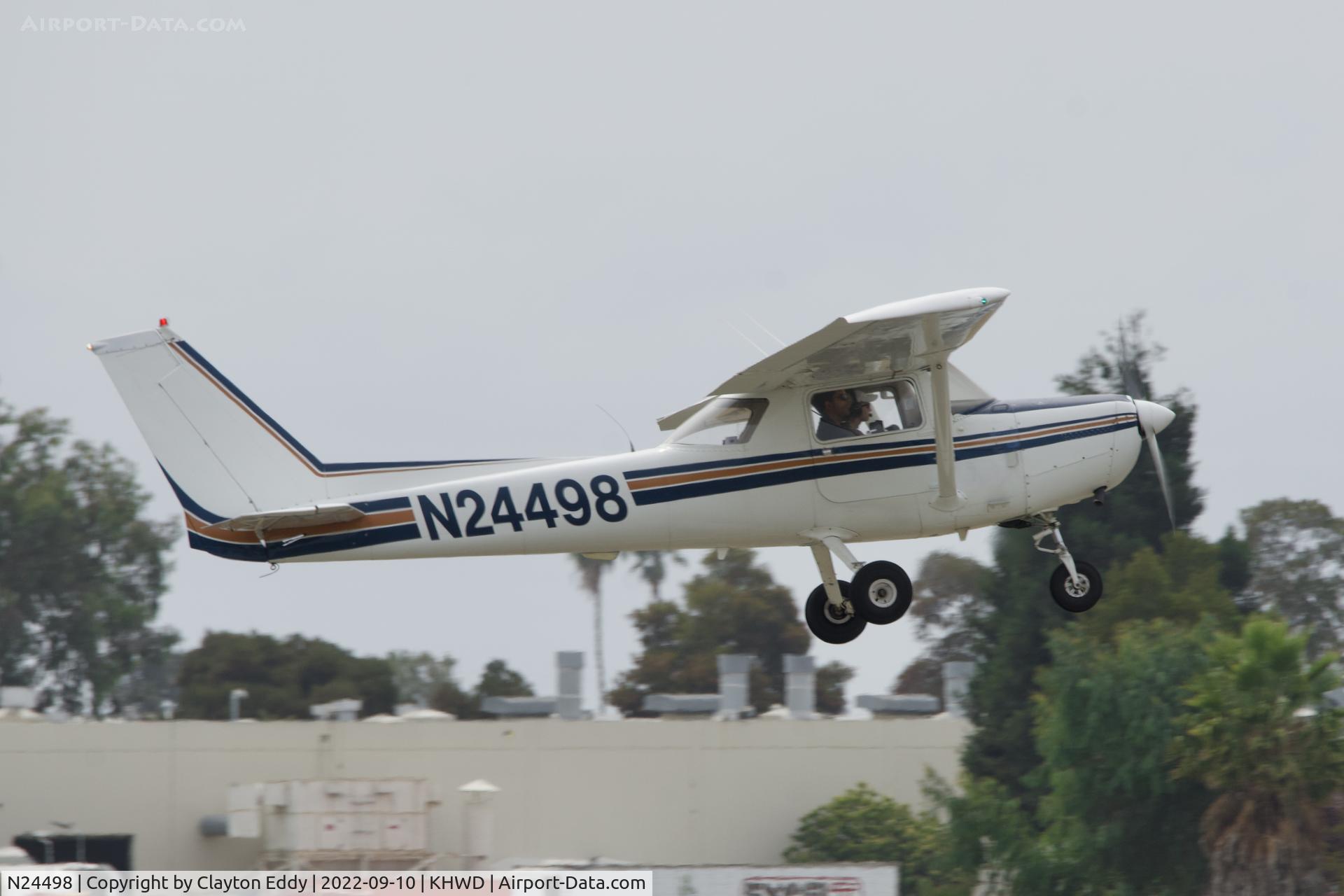 N24498, 1977 Cessna 152 C/N 15280290, Hayward airport in California 2022.