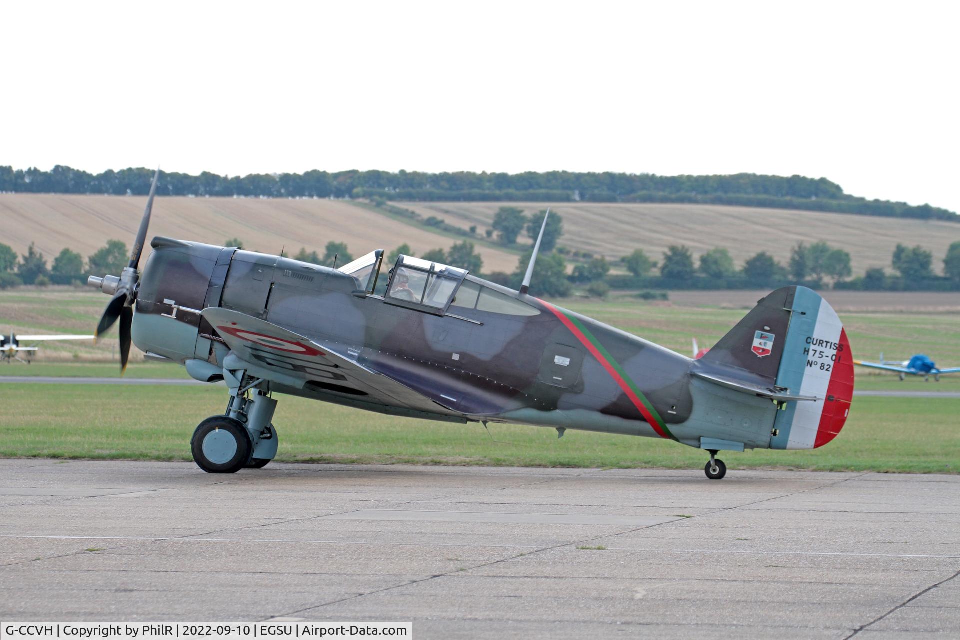 G-CCVH, 1939 Curtiss H-75A-1 C/N 12881, 82 1939 Curtiss Hawk H-75A-1 AdeL BoB Display Duxford 10.09.22