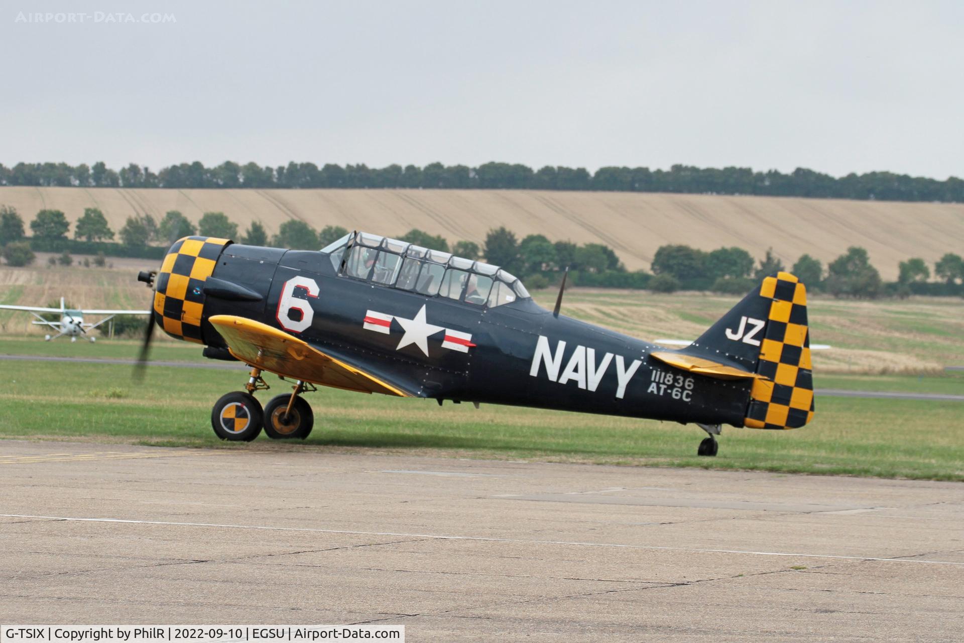 G-TSIX, 1948 North American AT-6C Harvard IIA C/N 88-9725, 11836 (41-33262, G-TSIX) 1948 North American AT-6C Harvard llA BoB Display Duxford