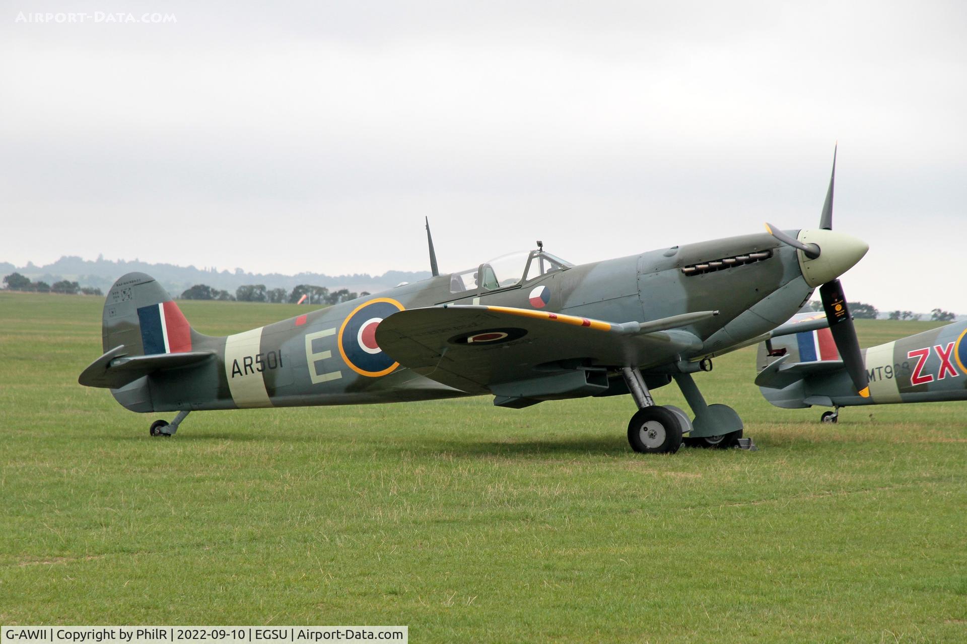 G-AWII, 1942 Supermarine 349 Spitfire LF.Vc C/N WASP/20/223, AR501 (G-AWII) 1942 VS Spitfire Vc BoB Display Duxford