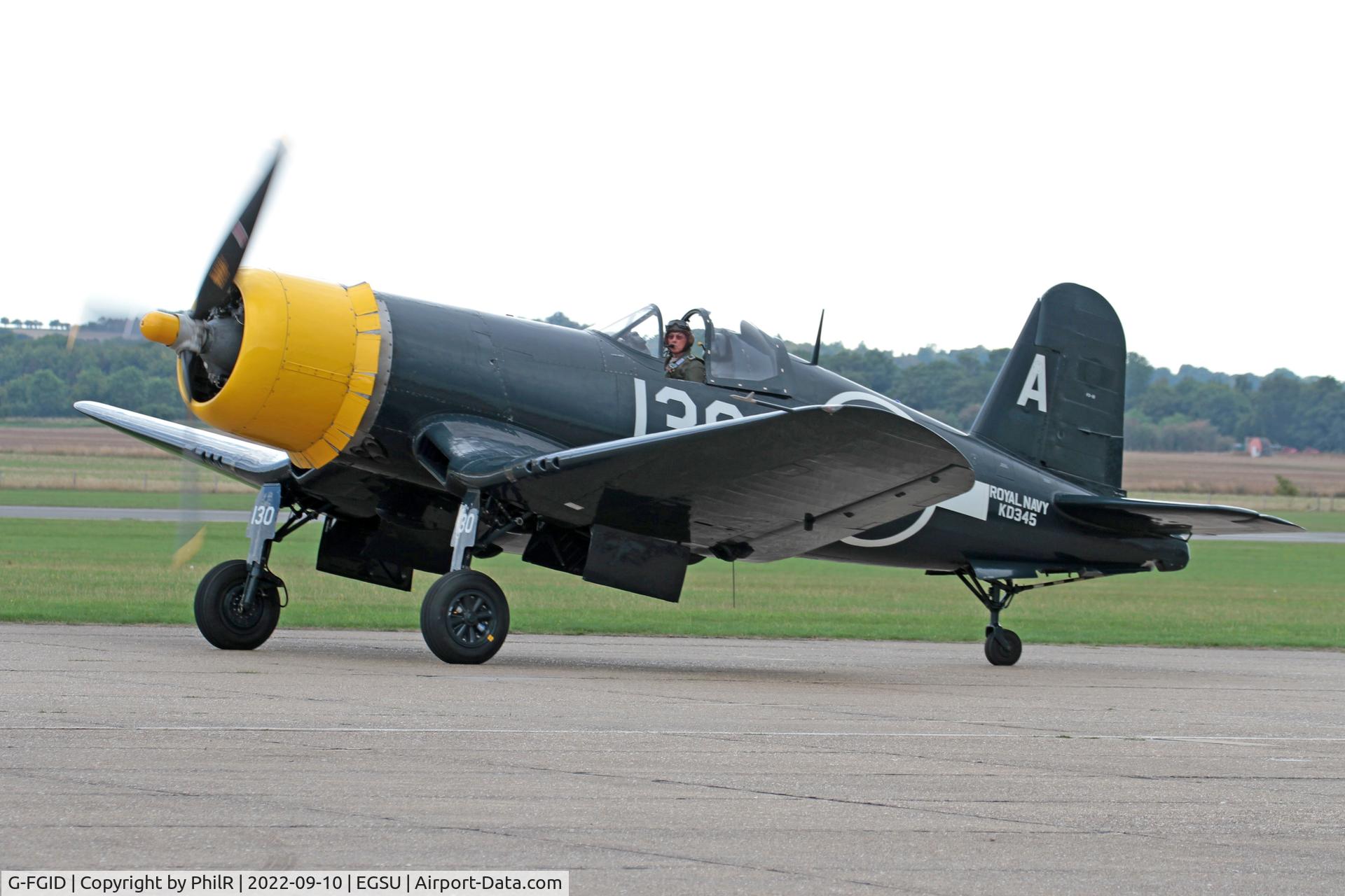 G-FGID, 1945 Goodyear FG-1D Corsair C/N 3111, KD345 (G-FGID) 1945 Goodyear FG-1D Corsair FAA BoB Display Duxford