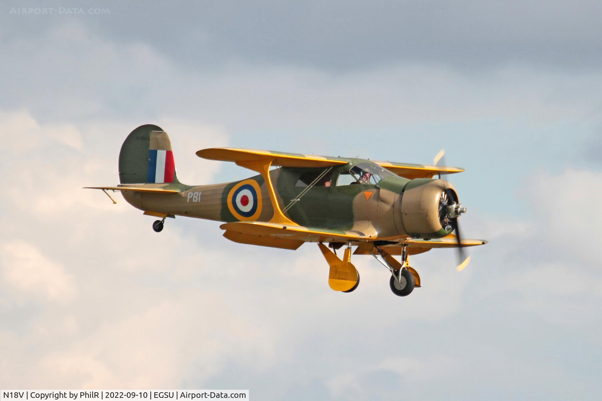 N18V, 1944 Beech D17S Staggerwing C/N 6869, N18V 1944 Beech D-17S Staggerwing BoB Display Duxford