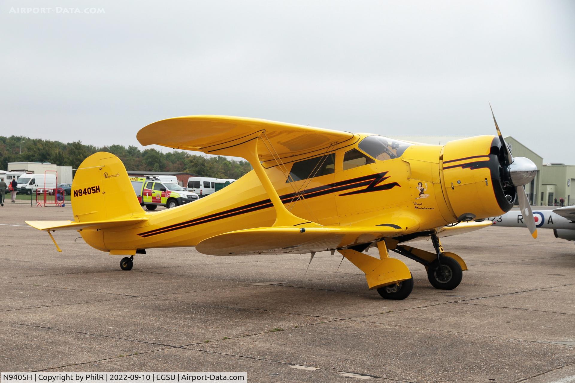 N9405H, 1943 Beech D17S Staggerwing C/N 4803, N9405H 1943 Beech D-17S Staggerwing BoB Display Duxford