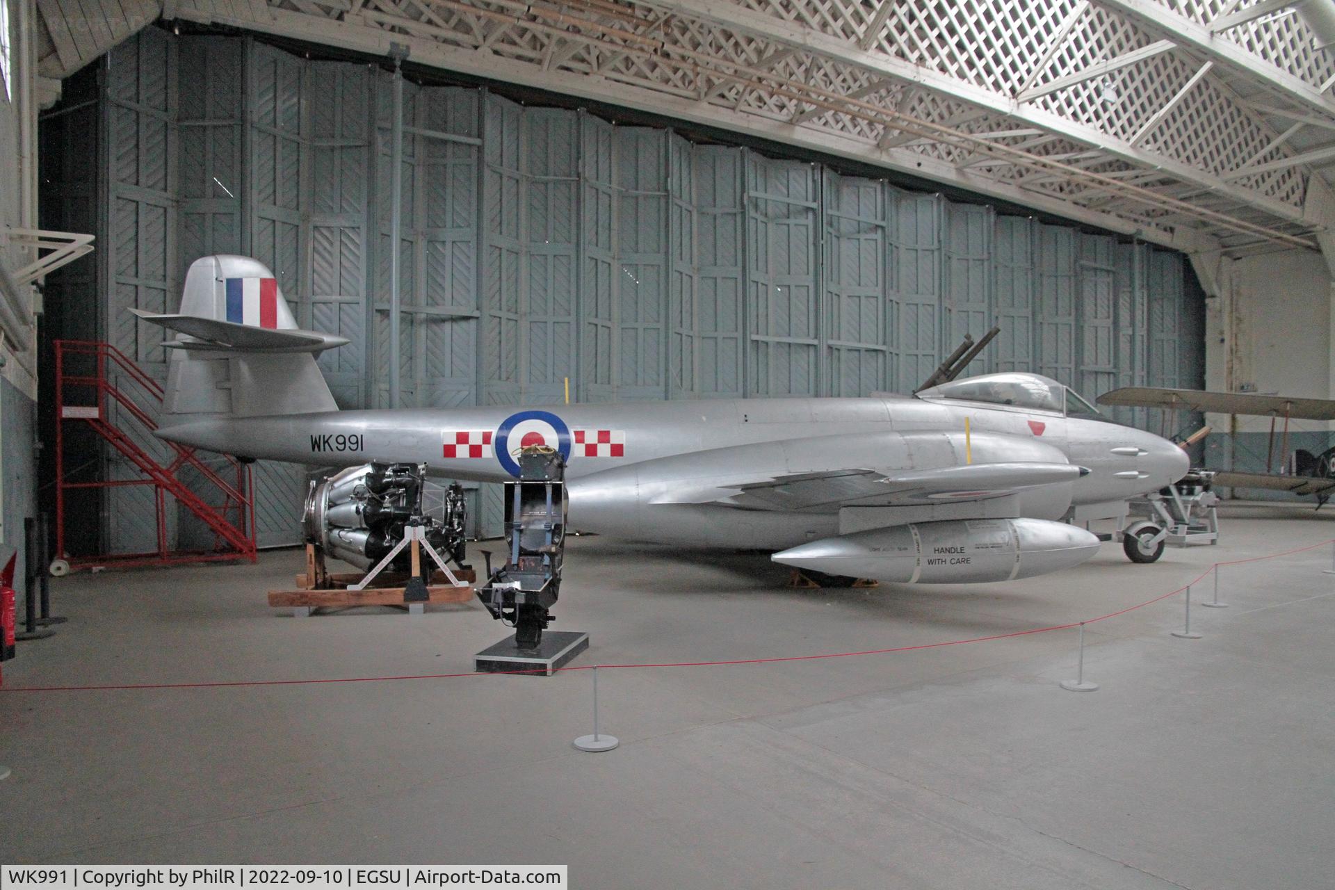 WK991, Gloster Meteor F.8 C/N Not found Wk991, WK991 1953 Gloster Meteor F8 BoB Display Duxford