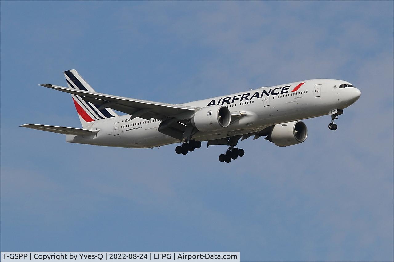 F-GSPP, 2001 Boeing 777-228/ER C/N 30615, Boeing 777-228ER, Short approach rwy 09L, Roissy Charles De Gaulle airport (LFPG-CDG)