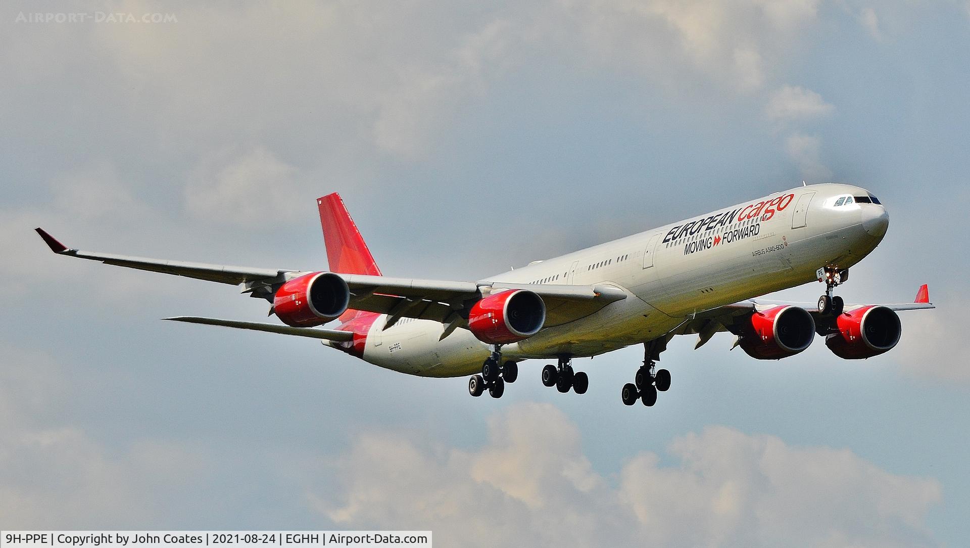 9H-PPE, 2006 Airbus A340-642 C/N 787, On  approach to 08