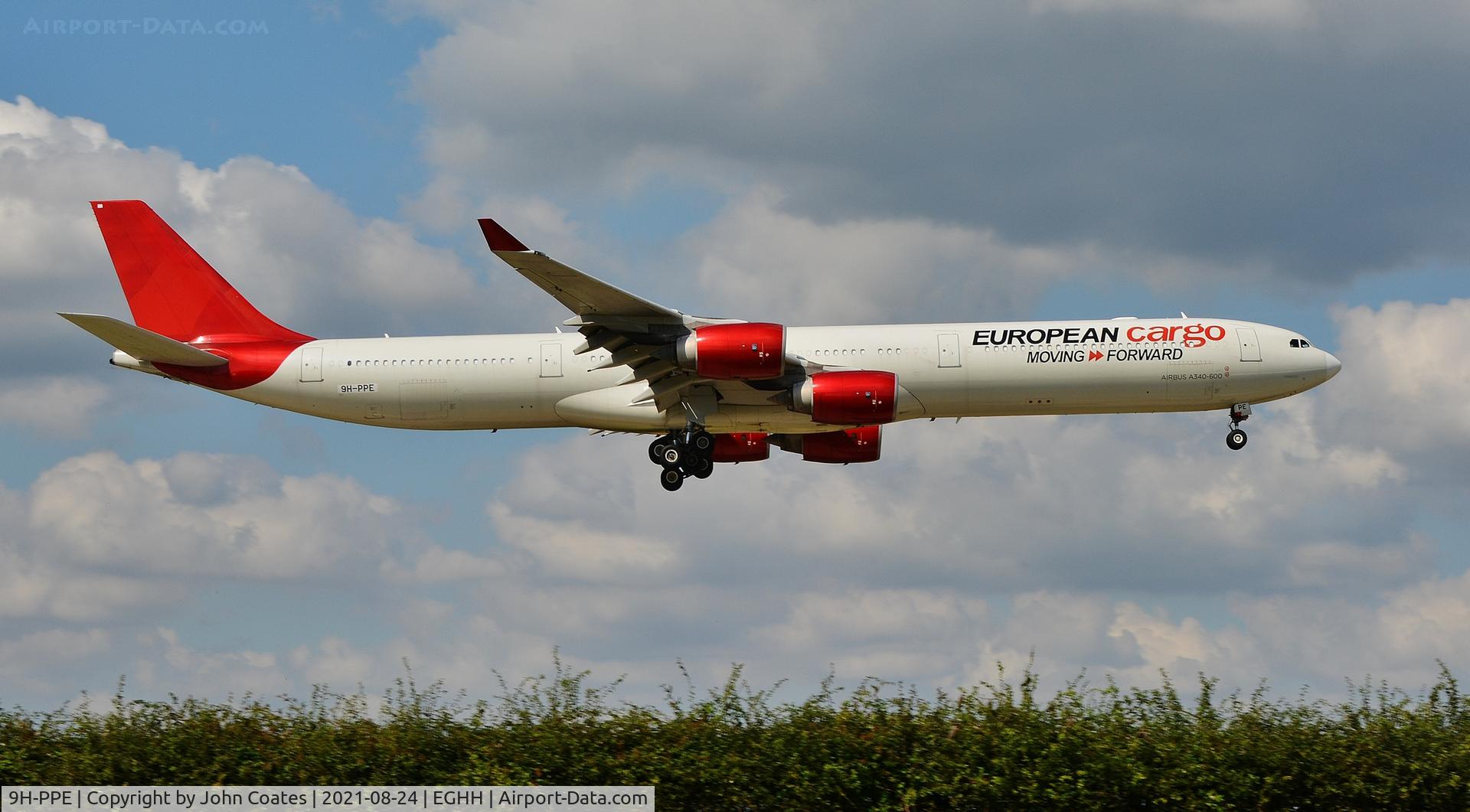 9H-PPE, 2006 Airbus A340-642 C/N 787, Final approach to 08