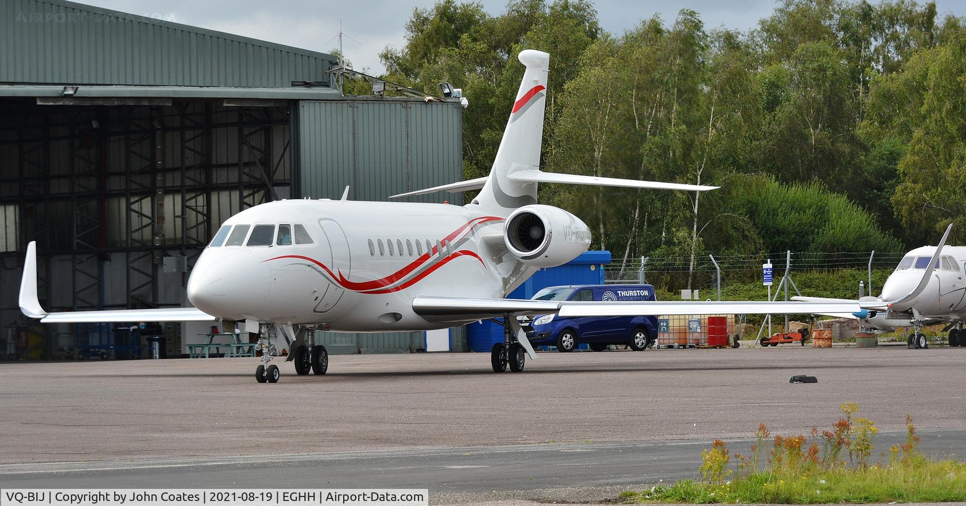 VQ-BIJ, 2010 Dassault Falcon 2000LX C/N 214, About to depart