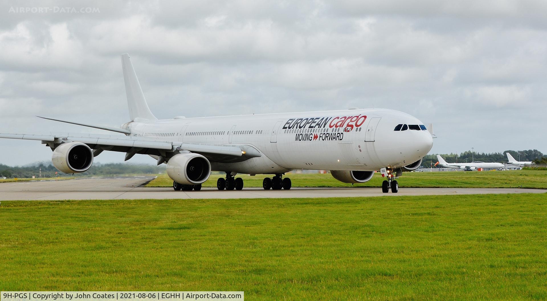 9H-PGS, 2009 Airbus A340-642X C/N 1030, Turning to line up