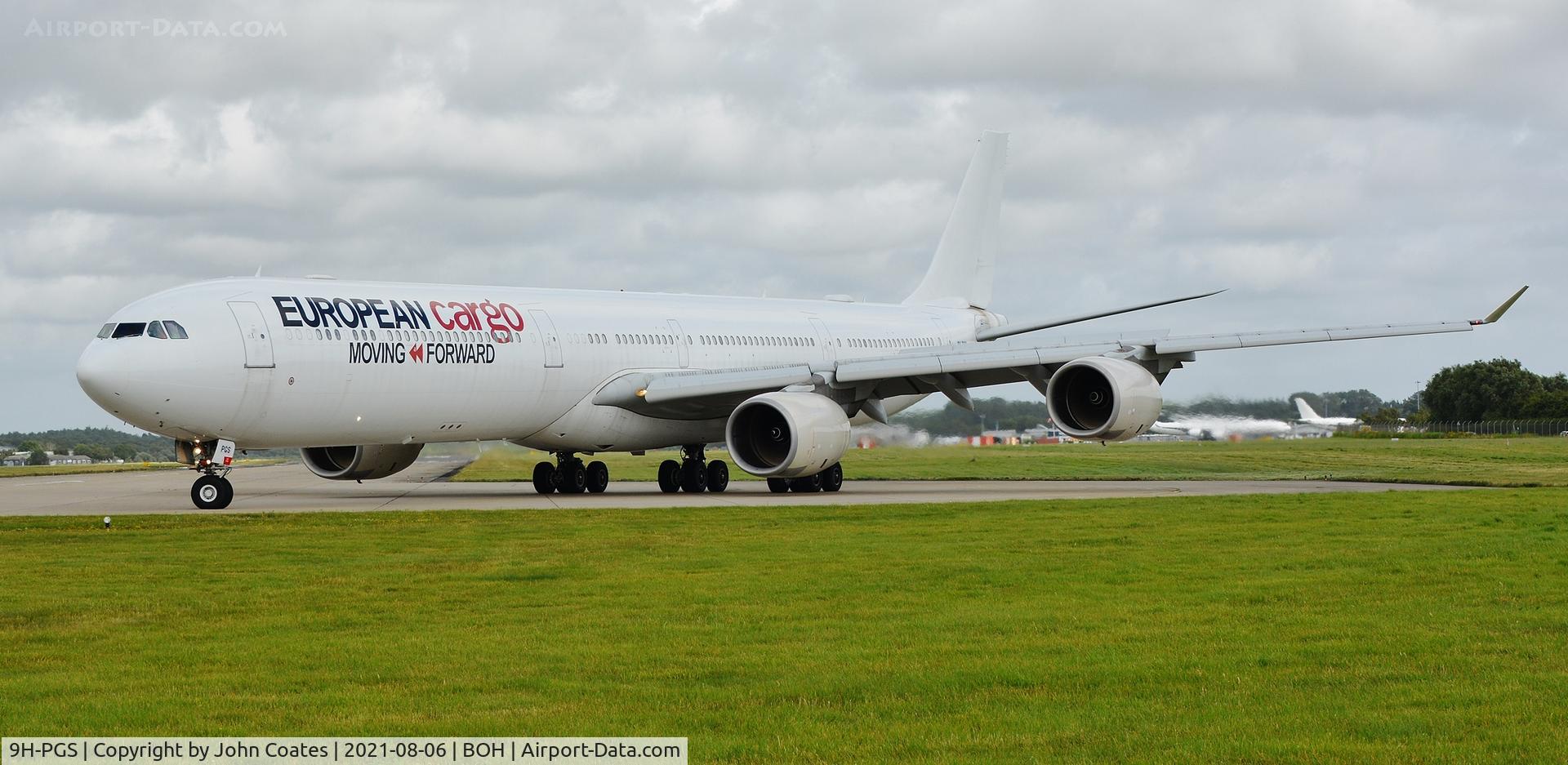 9H-PGS, 2009 Airbus A340-642X C/N 1030, Turning to line up