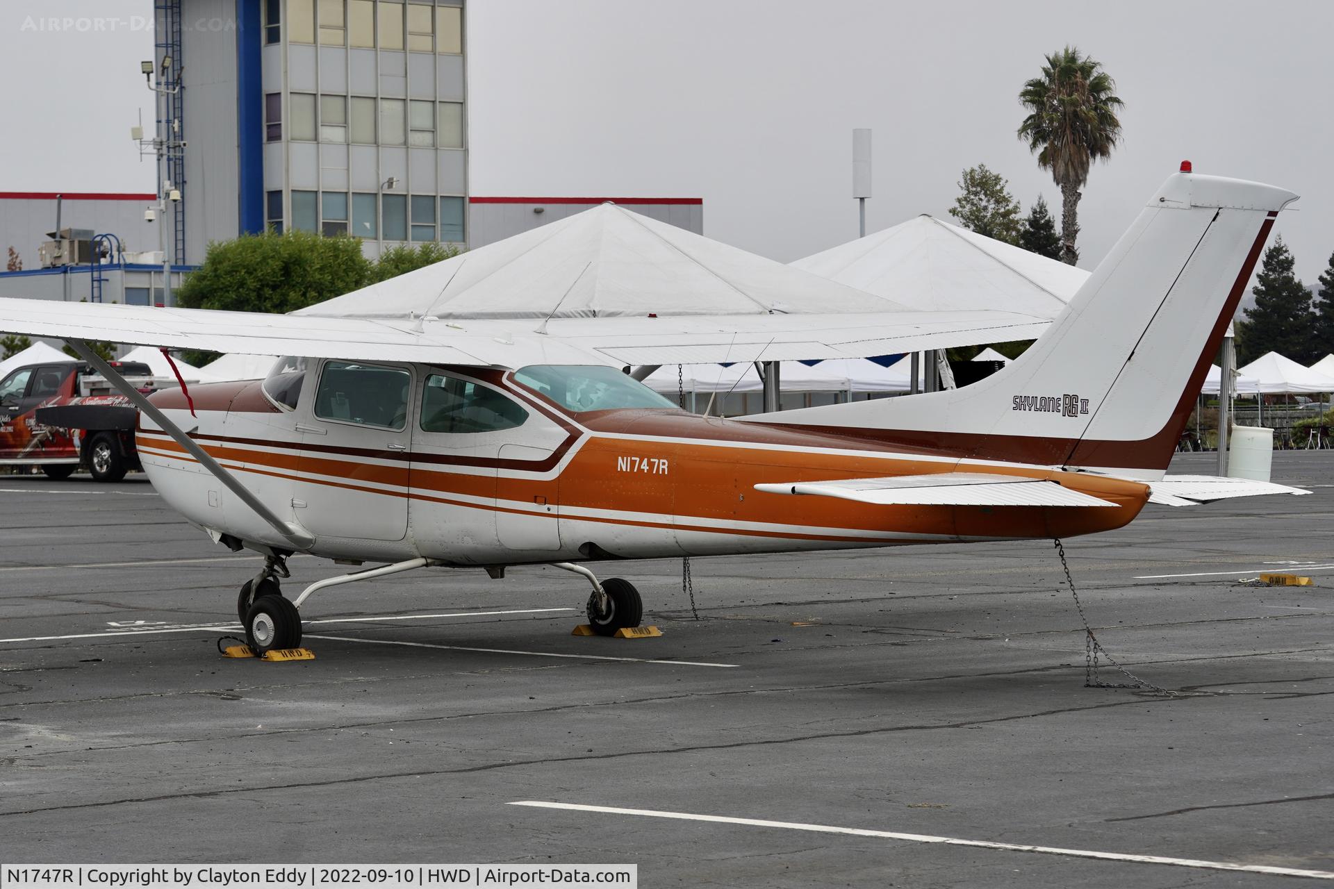 N1747R, 1978 Cessna R182 Skylane RG C/N R18200544, Hayward airport in California 2022.