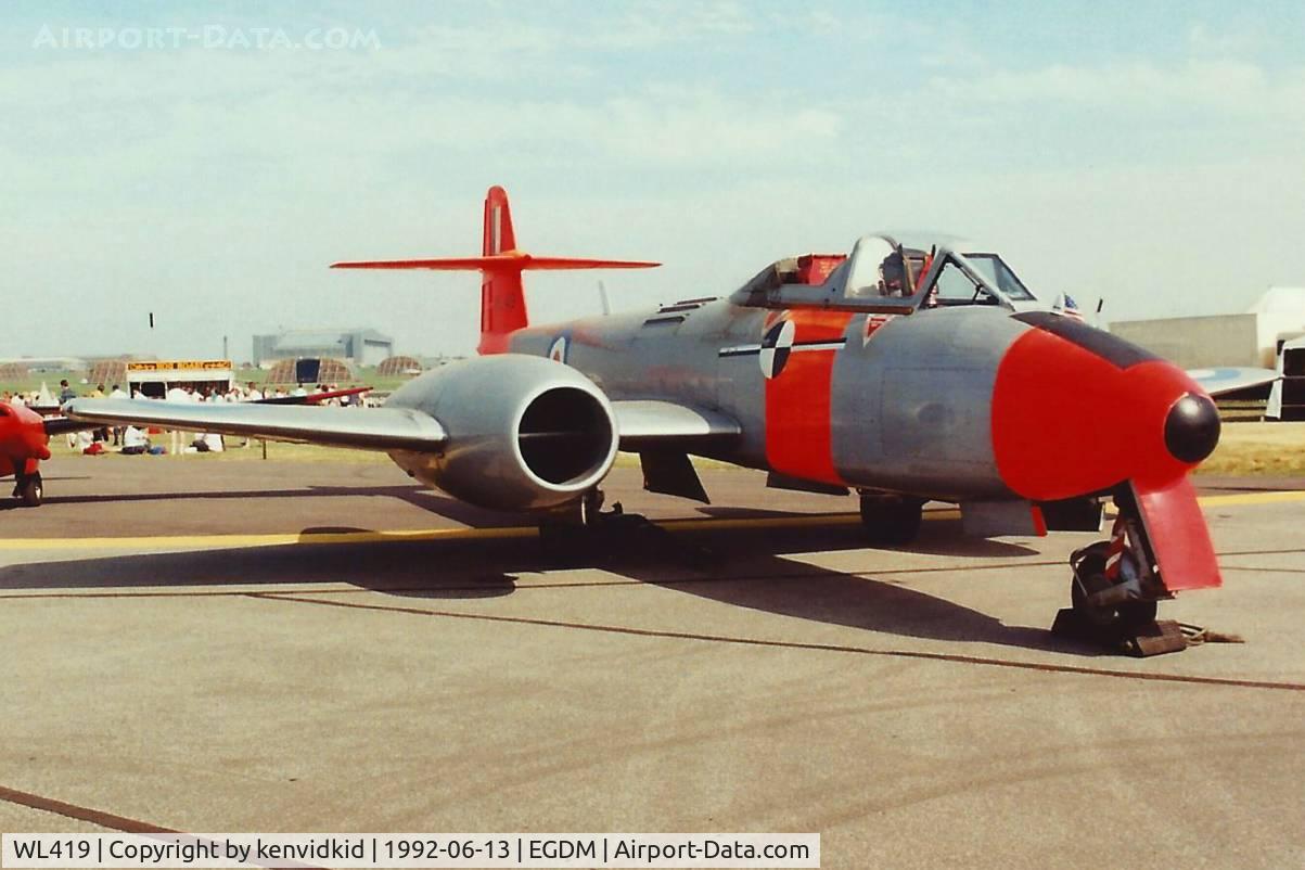 WL419, 1952 Gloster Meteor T.7(Mod) C/N G5/423772, At Boscombe Down, scanned from print.