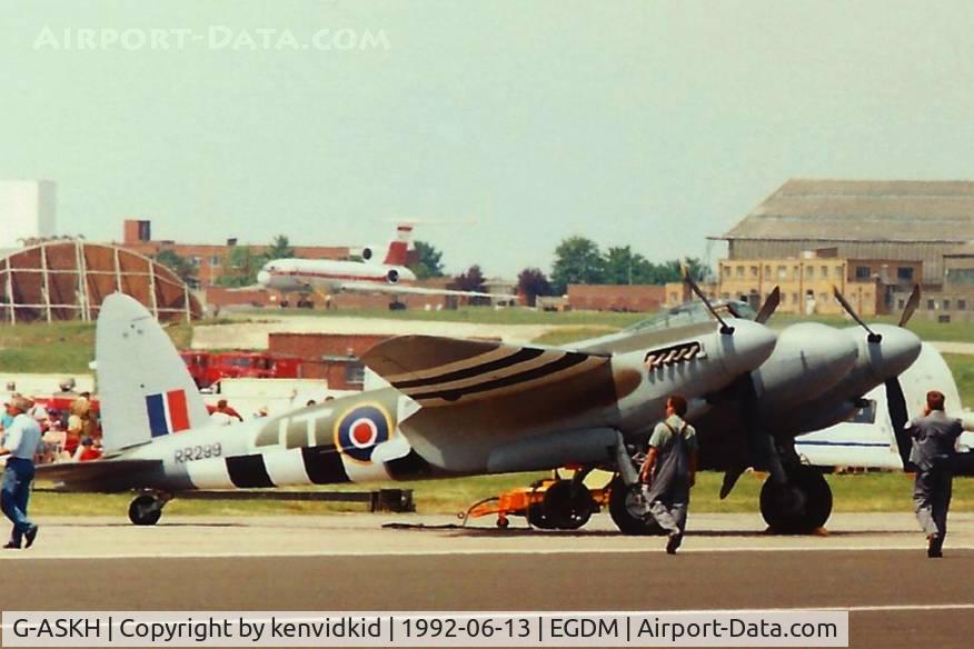 G-ASKH, 1965 De Havilland DH98 Mosquito T.3 C/N RR299, At Boscombe Down, scanned from print.