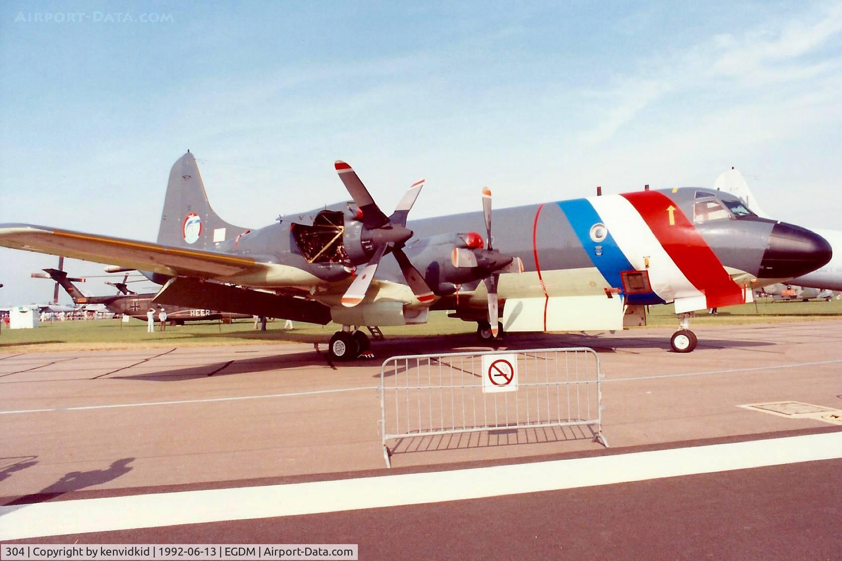 304, Lockheed P-3C Orion C/N 285E-5750, At Boscombe Down, scanned from print.