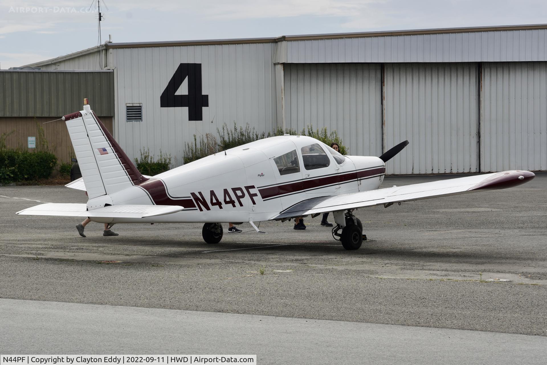 N44PF, 1970 Piper PA-28-140 C/N 28-26800, Hayward airport in California 2022.