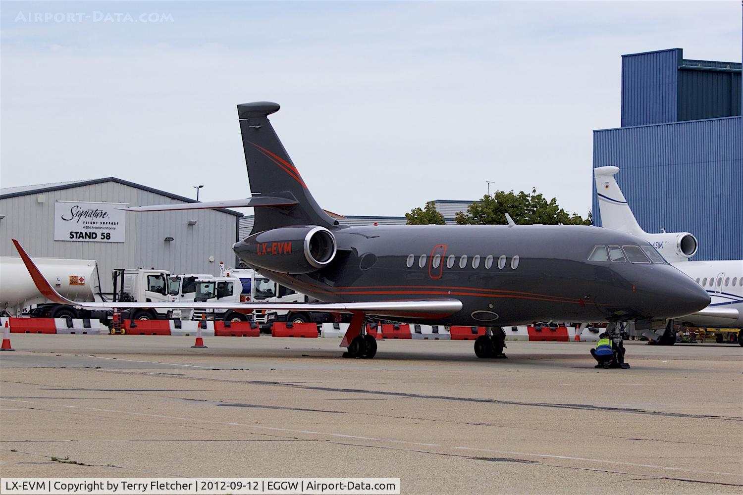 LX-EVM, 2008 Dassault Falcon 2000EX C/N 181, At Luton