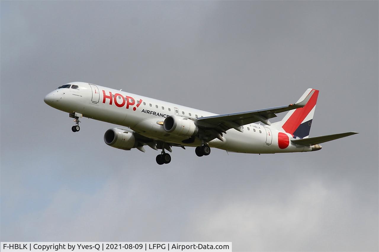 F-HBLK, 2018 Embraer 190STD (ERJ-190-100) C/N 19000760, Embraer 190STD, Short approach rwy 26L, Roissy Charles De Gaulle airport (LFPG-CDG)