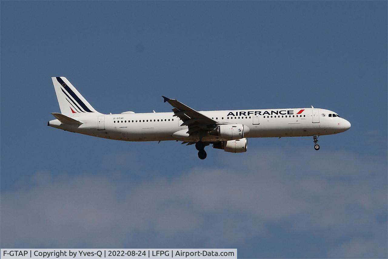 F-GTAP, 2008 Airbus A321-211 C/N 3372, Airbus A321-211, On final rwy 09L, Roissy Charles De Gaulle airport (LFPG-CDG)