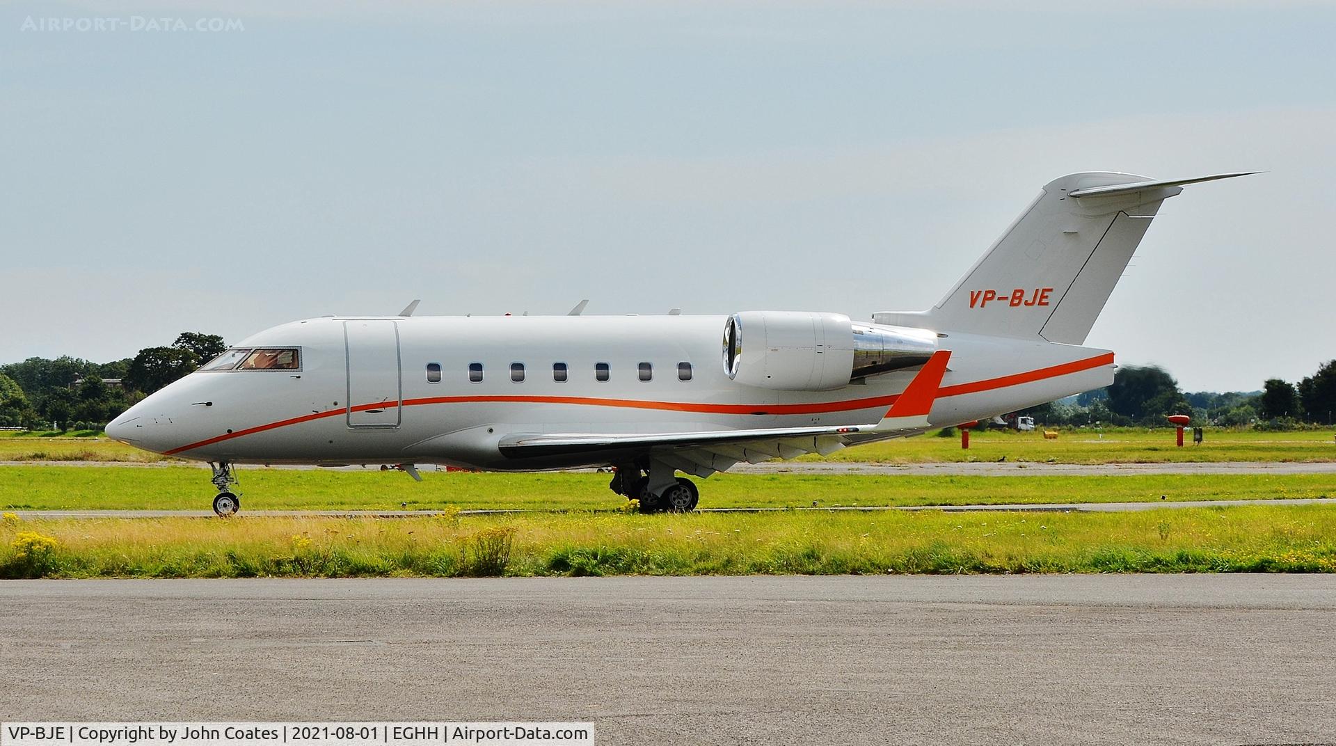VP-BJE, 2005 Bombardier Challenger 604 (CL-600-2B16) C/N 5605, Taxiing on arrival
