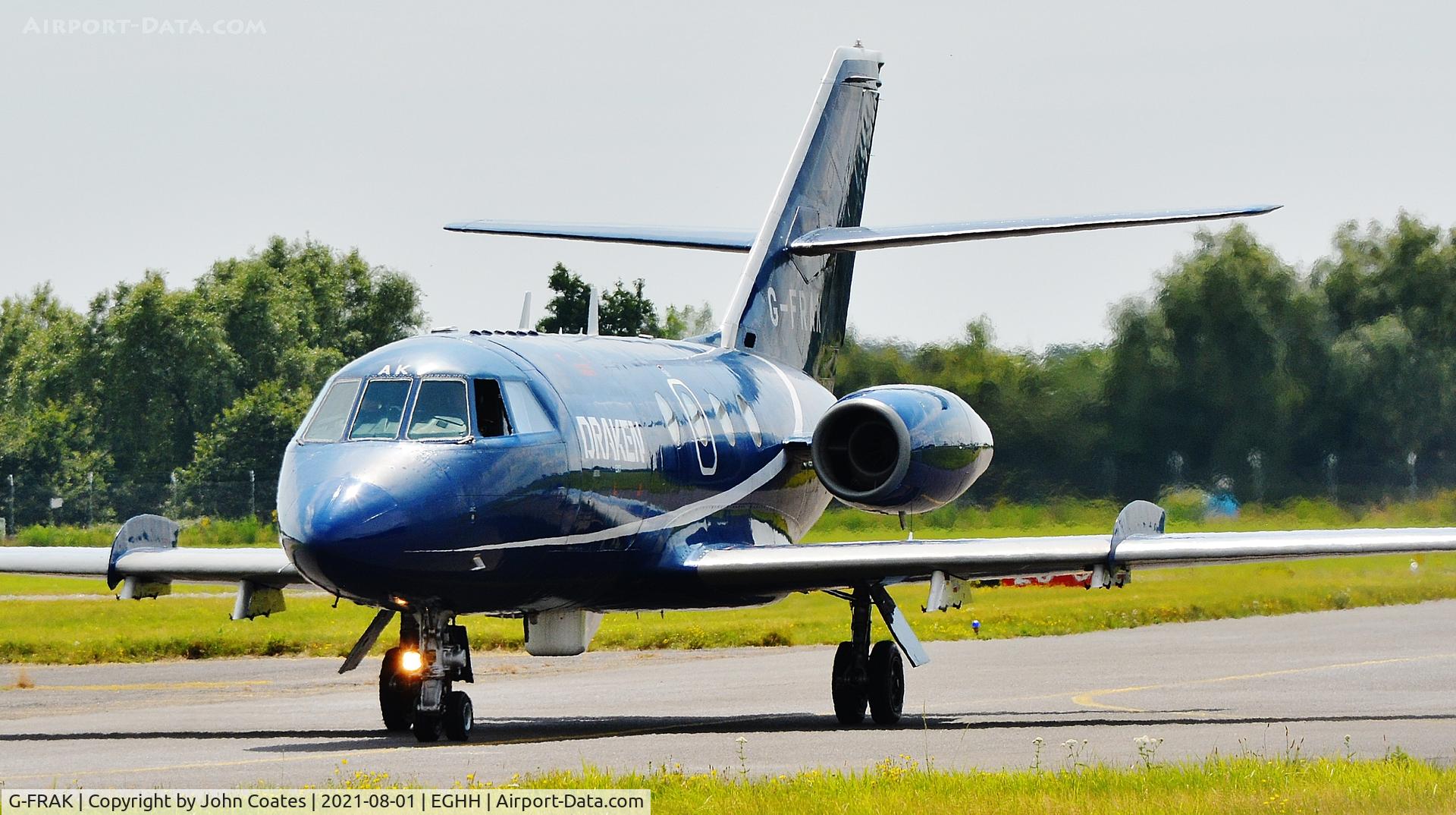 G-FRAK, 1969 Dassault Falcon 20D C/N 213, Taxiing on arrival