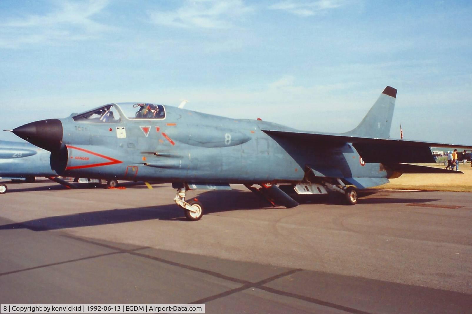 8, Vought F-8E(FN) Crusader C/N 1225, At Boscombe Down, scanned from print.