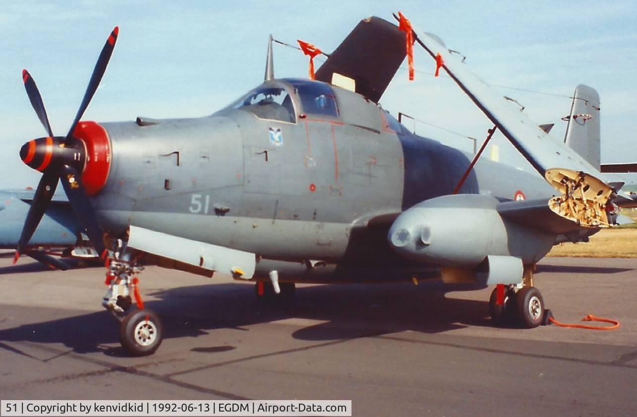 51, Breguet Br.1050 Alize C/N 51, At Boscombe Down, scanned from print.