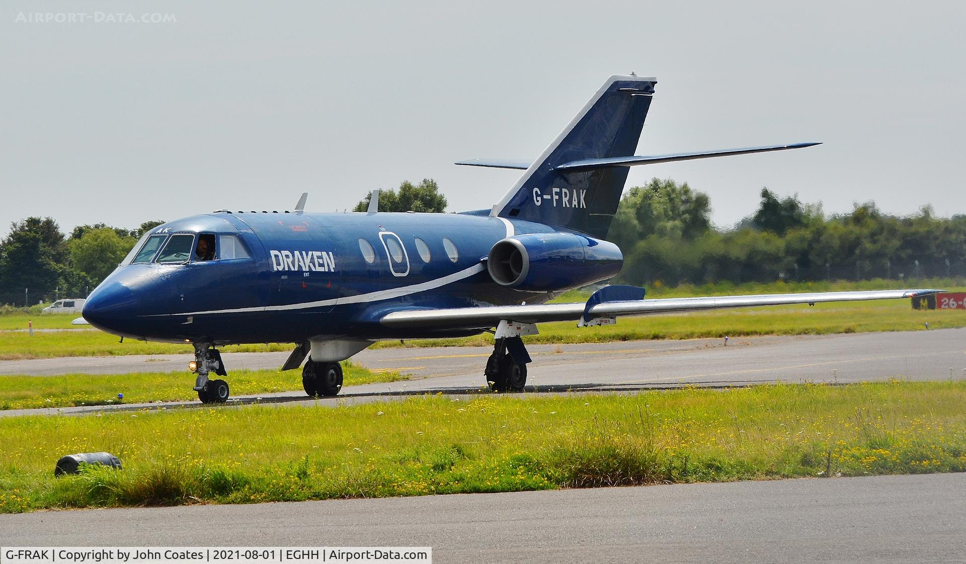 G-FRAK, 1969 Dassault Falcon 20D C/N 213, Taxiing on arrival