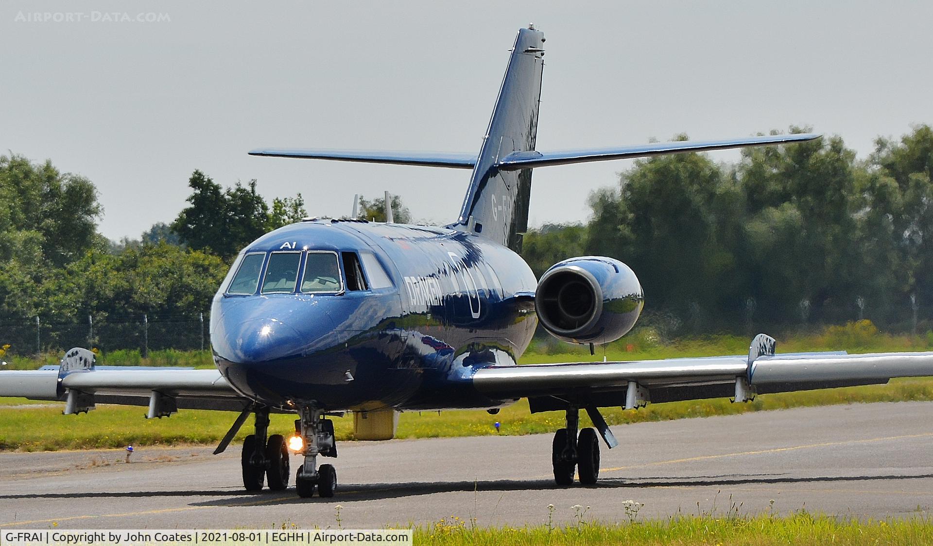 G-FRAI, 1972 Dassault Falcon (Mystere) 20E C/N 270, Taxiing on arrival