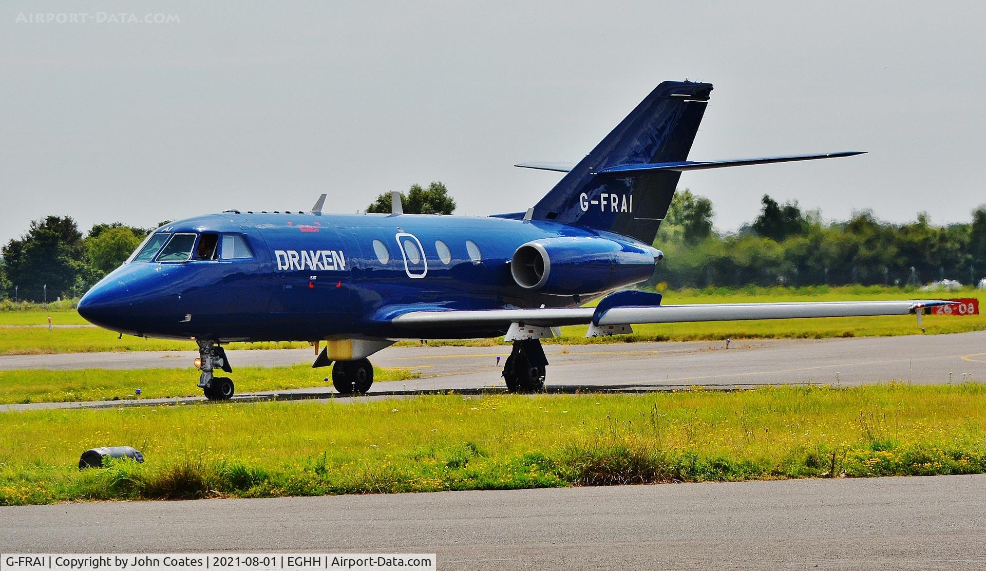 G-FRAI, 1972 Dassault Falcon (Mystere) 20E C/N 270, Taxiing on arrival