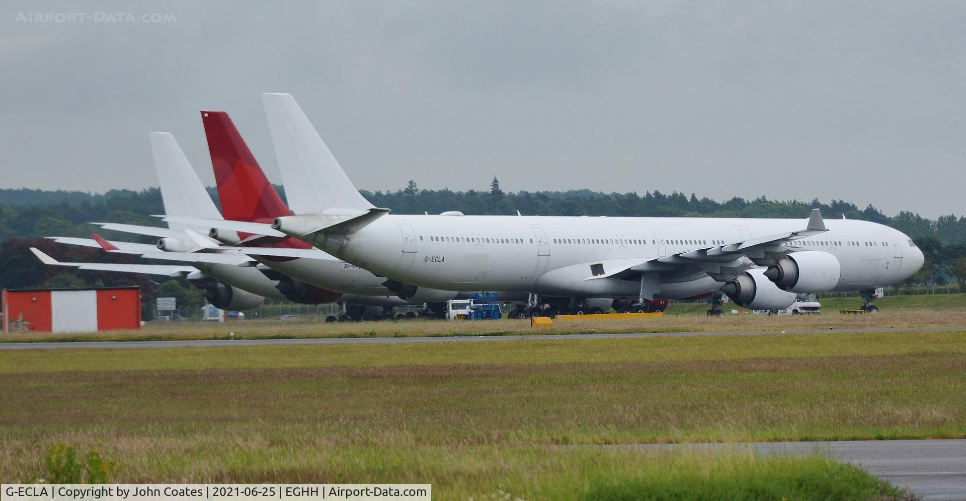 G-ECLA, 2008 Airbus A340-642X C/N 933, At cargo parking area