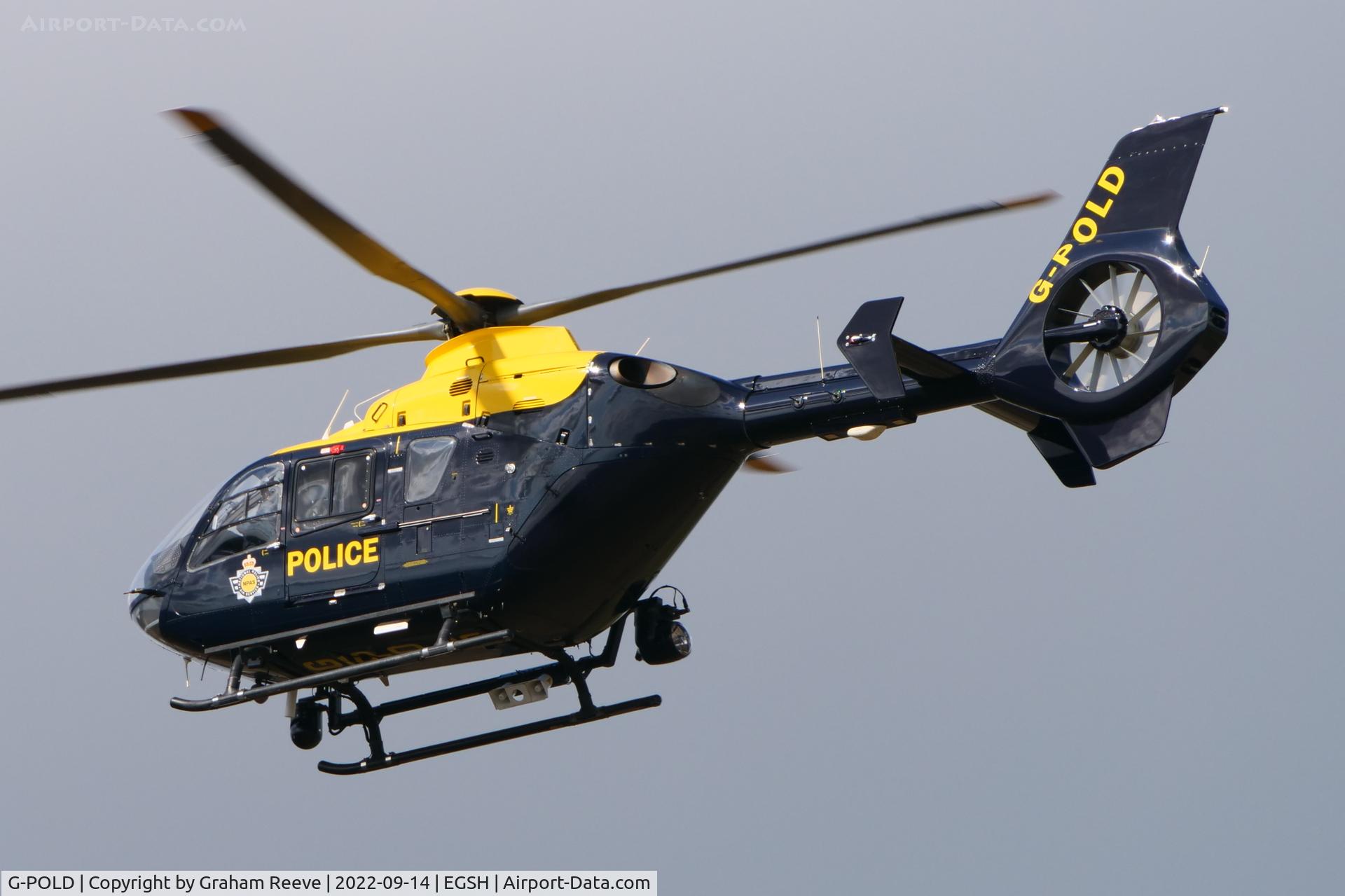 G-POLD, 2003 Eurocopter EC-135T-2 C/N 0300, Landing at Norwich.