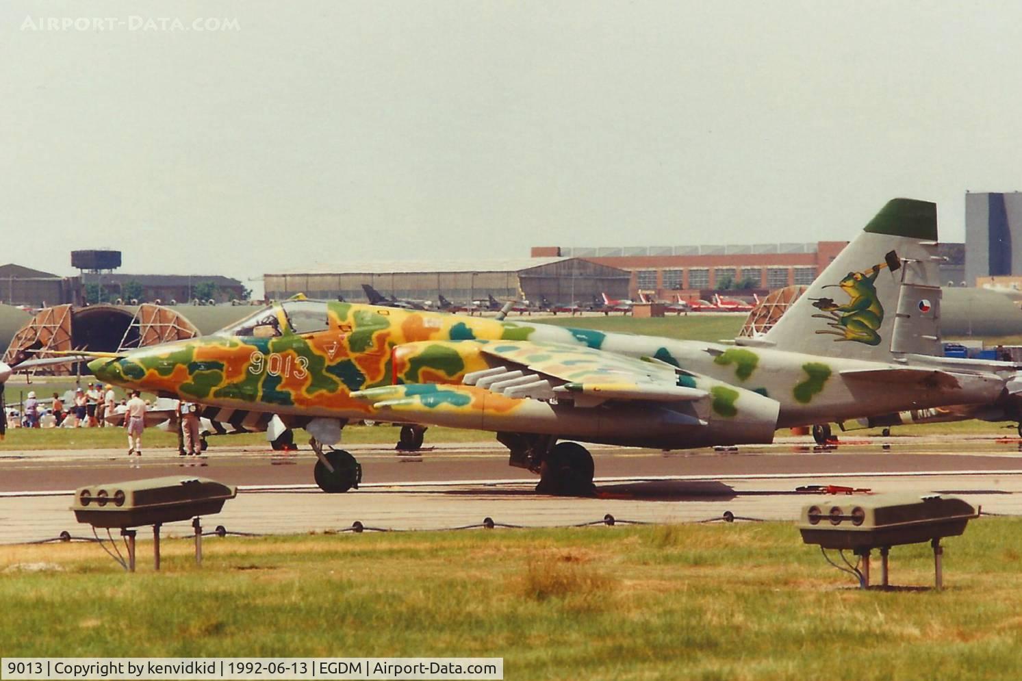 9013, Sukhoi Su-25K C/N 25508109013, At Boscombe Down, scanned from print.