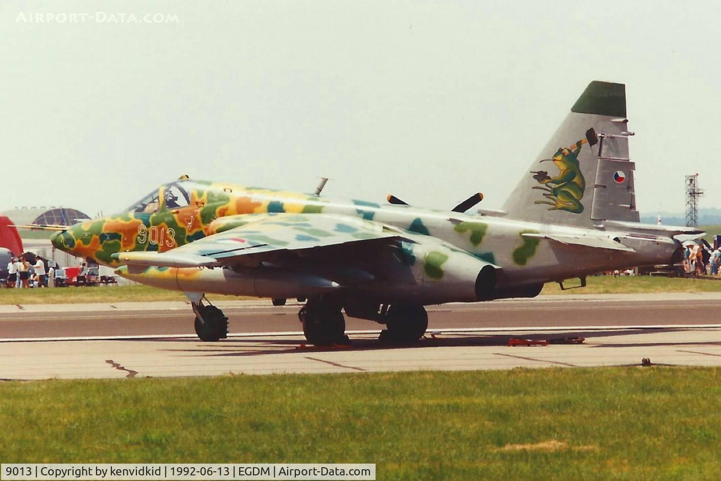 9013, Sukhoi Su-25K C/N 25508109013, At Boscombe Down, scanned from print.