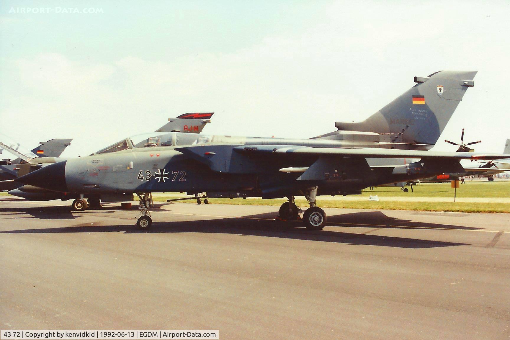 43 72, Panavia Tornado IDS C/N 189/GS045/4072, At Boscombe Down, scanned from print.