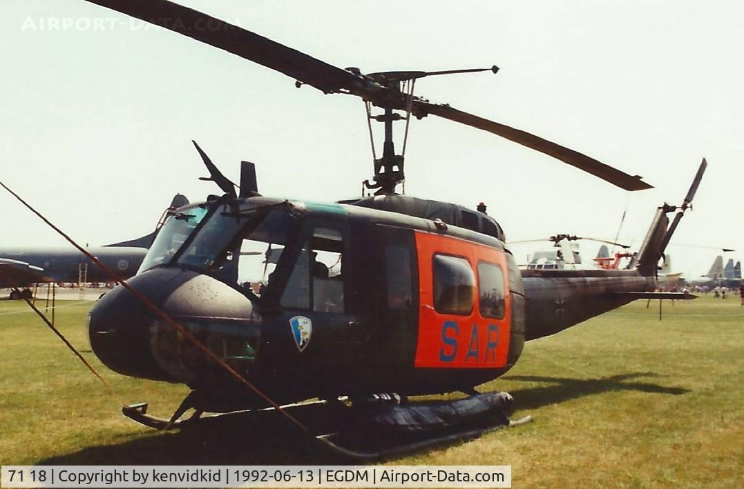 71 18, Bell (Dornier) UH-1D Iroquois (205) C/N 8178, At Boscombe Down, scanned from print.