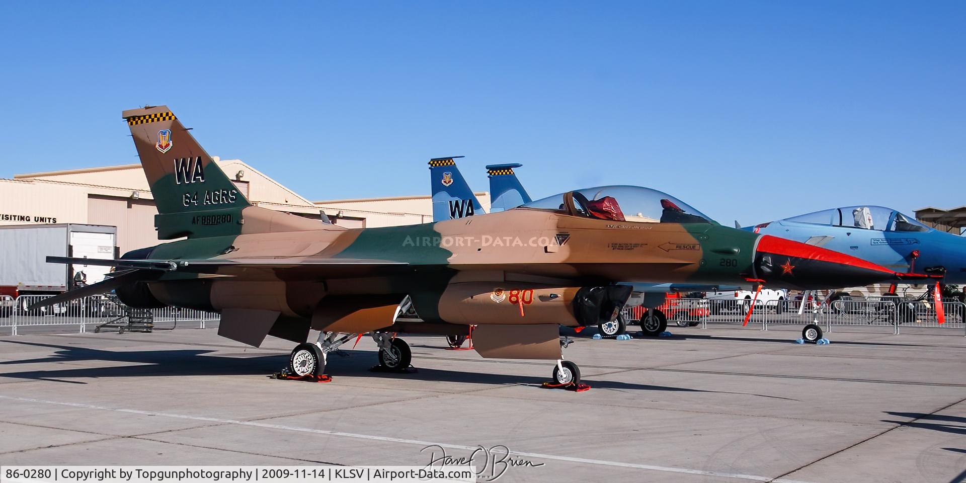 86-0280, 1986 General Dynamics F-16C Fighting Falcon C/N 5C-386, 64th AGRS
